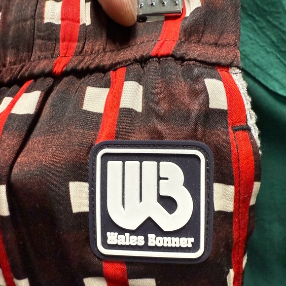 Wales Bonner Brown and Red Patterned Joggers - Picture 3 of 9